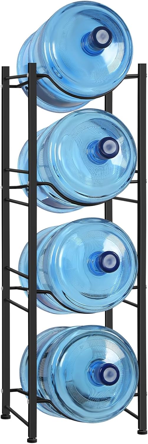 Water Cooler Jug Rack 5 Gallon Water Bottle Holder 4 Tier