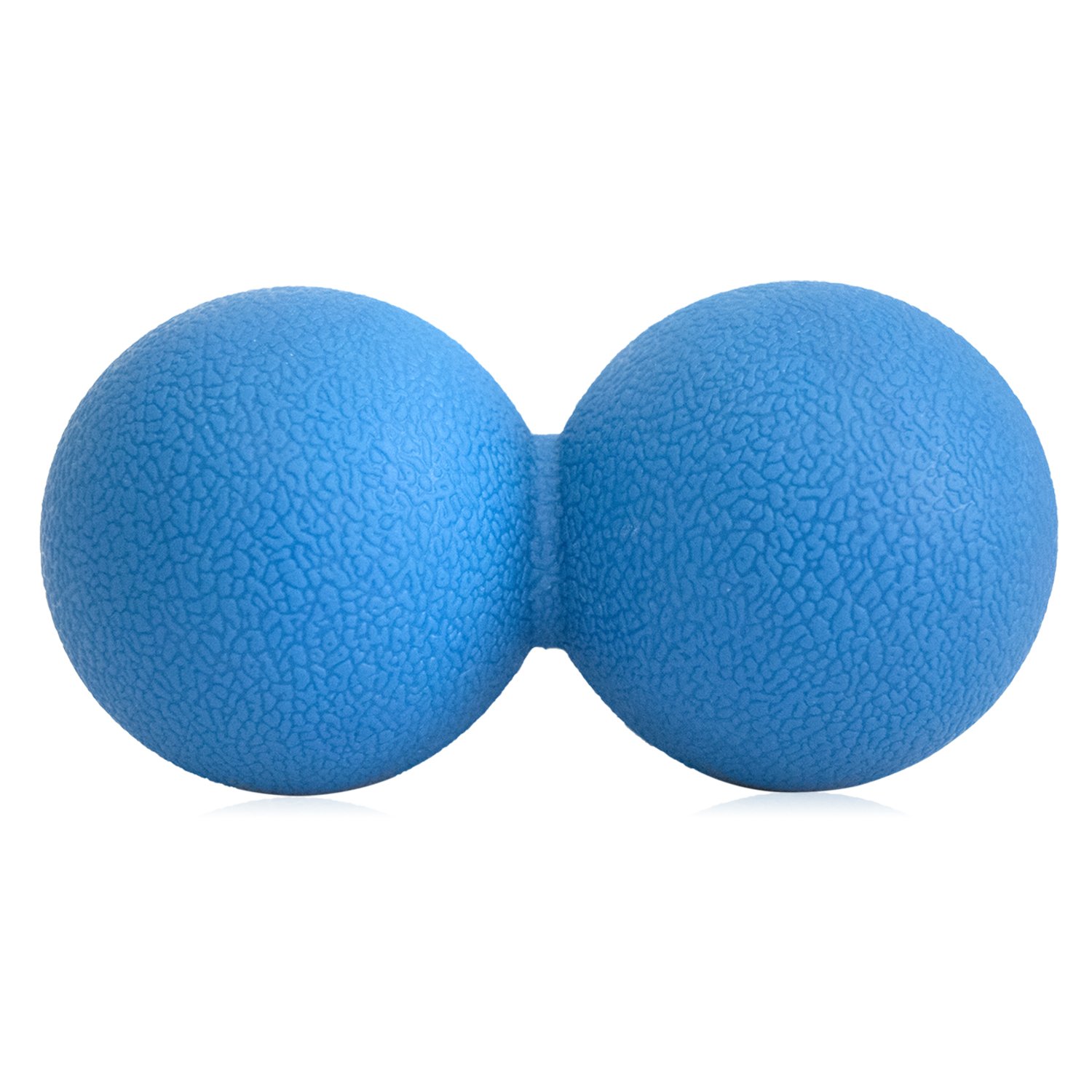Double Lacrosse Massage Balls,Yoga Peanut Ball - Premium Rubber,Free Carrying Bag & Brochures - for Trigger Point Therapy, Myofascial Release, Muscle Knots, Yoga (Blue)