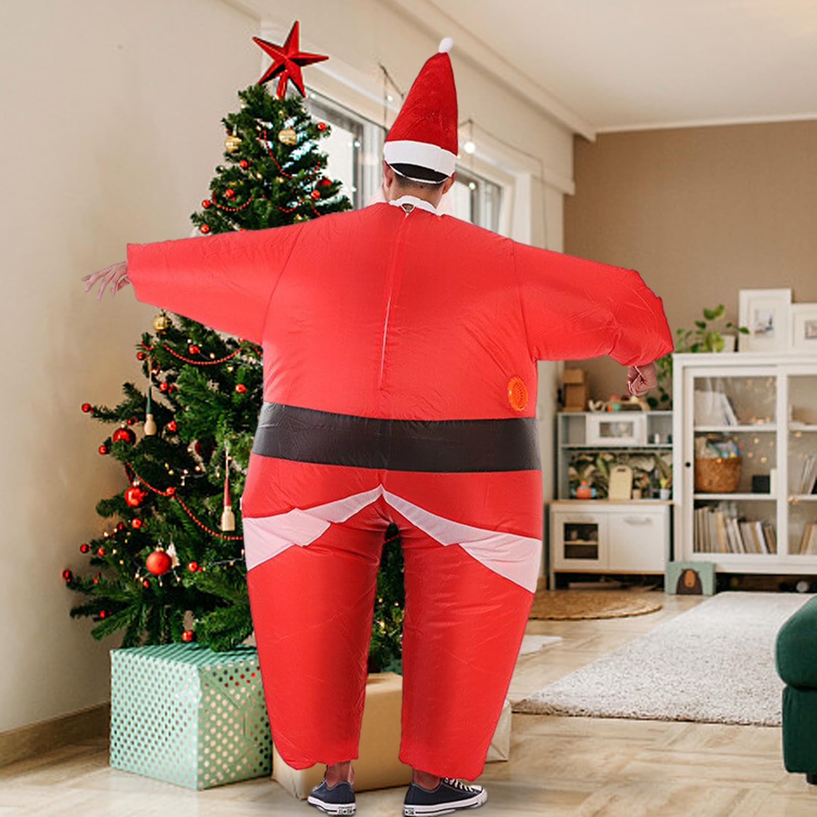 Amazon.co.jp: クリスマス サンタクロース コスプレ 衣装 送風機付き