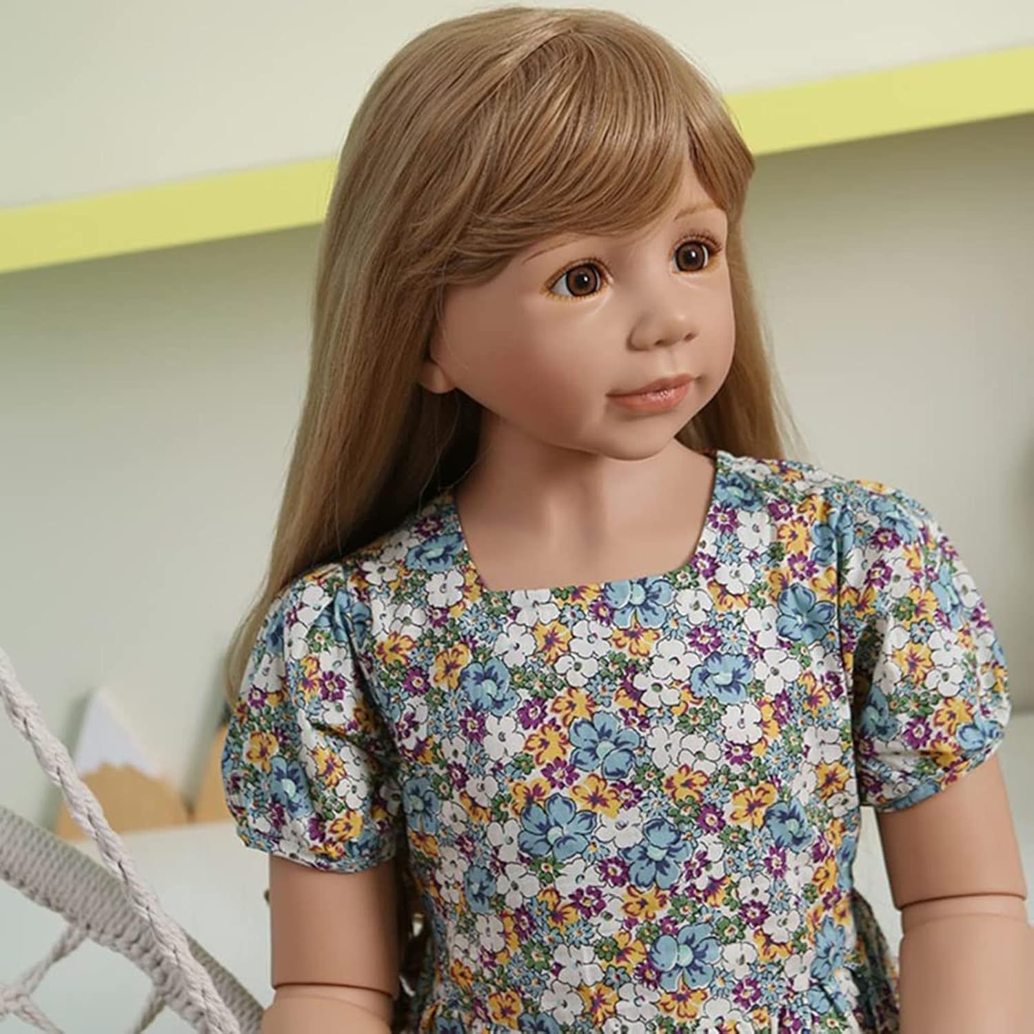 Ogromna Lalka Ren Baby, Stojąca, Z Przegubami Kulowymi, Cała Z Twardego Winylu, Dziewczynka, Długie Włosy, Lalka Księżniczka, Realistyczny, Anatomicznie Poprawny Model, Kole, E, 120cm