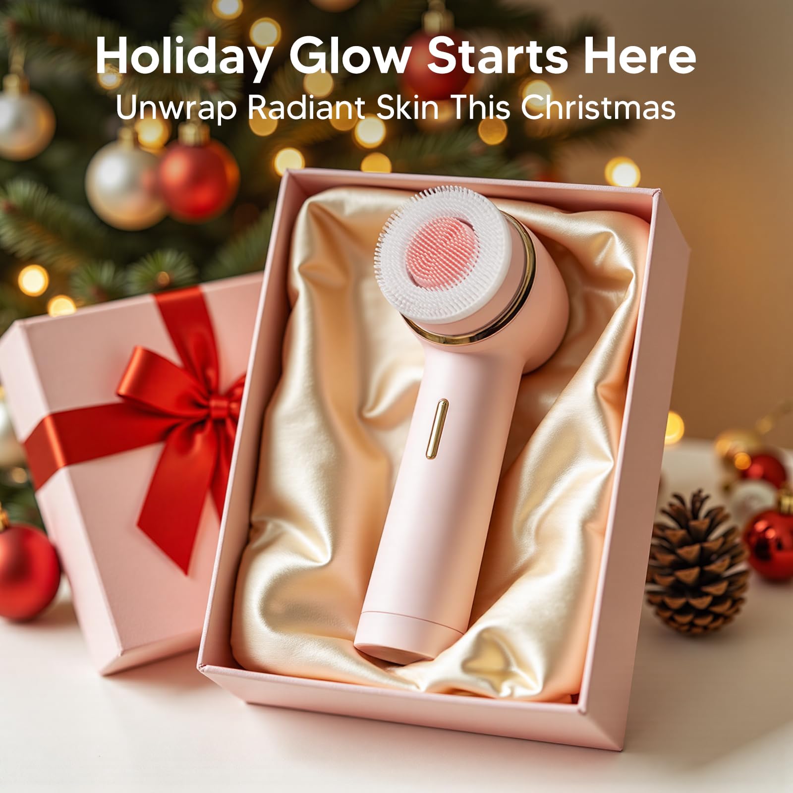 Electric Facial Cleansing Brush, Rechargeable Waterproof Face Scrubber