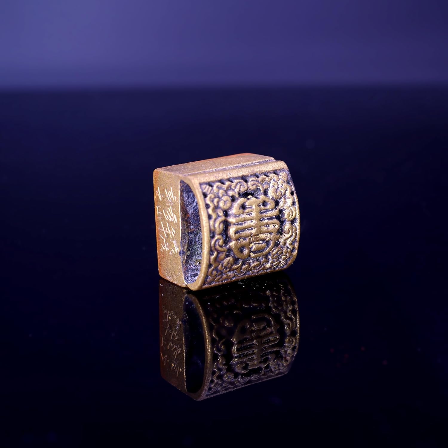 特売 篆刻作品 銅印【長壽】 遊印 落款印 引首印 手作り印 博悦堂Z238