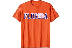 Florida Gators Vintage Mens Florida Womens Orange Retro Worn FL Tee T-Shirt