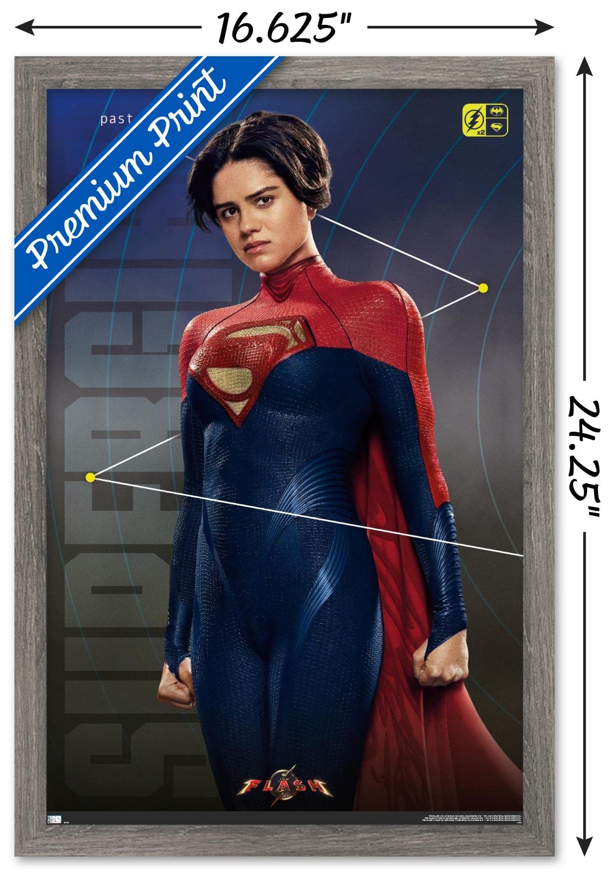 スーパーガール、フラッシュ　等身大パネル　ポスター　イーゼル Amazon.co.jp: Trends International DCコミックス映画 The Flash