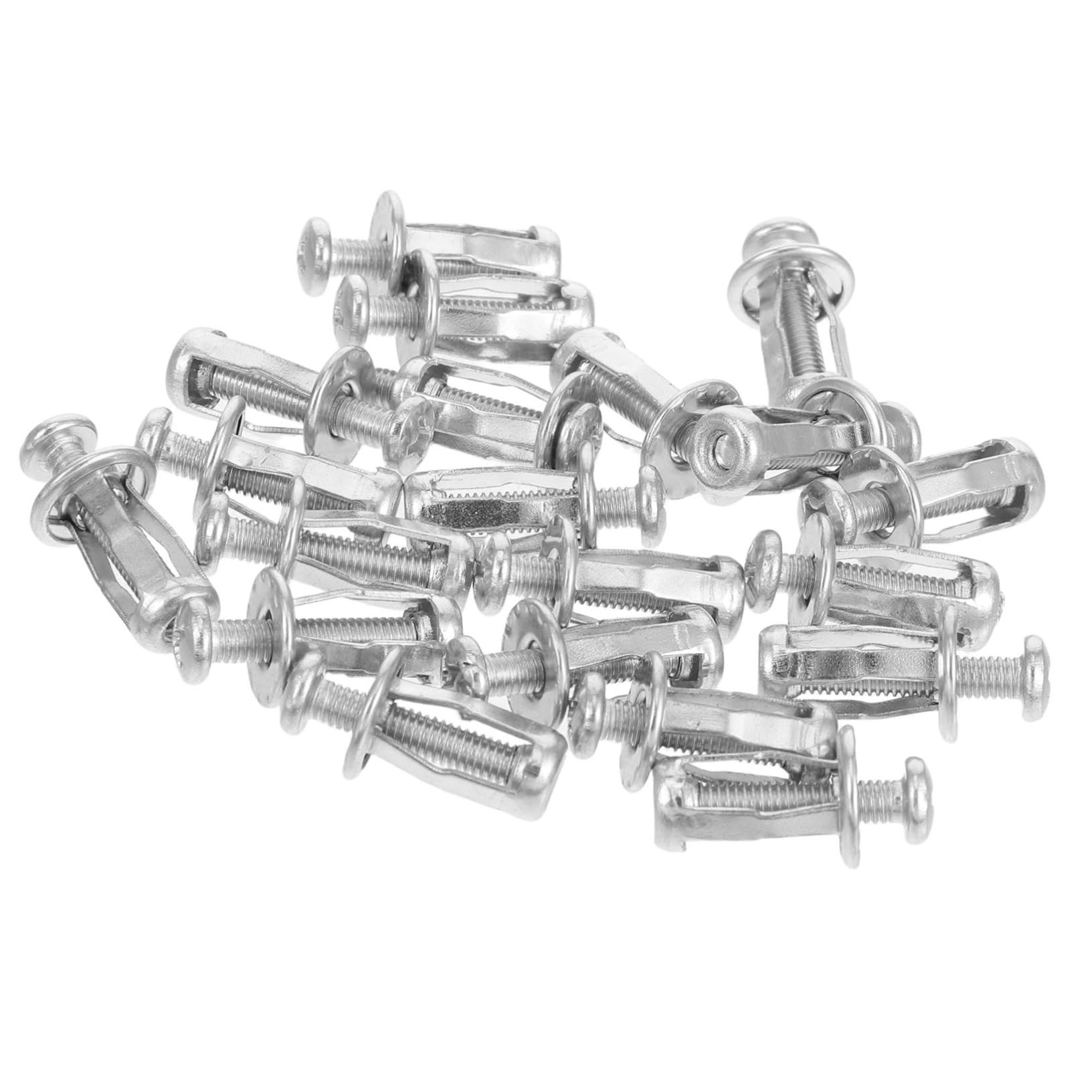 CIYODO Essential 20pcs Plasterboard Wall Anchors Expansion Nuts Metal Expansion Bolt Hollow Cavity Fixing Anchors for Doors and Decor
