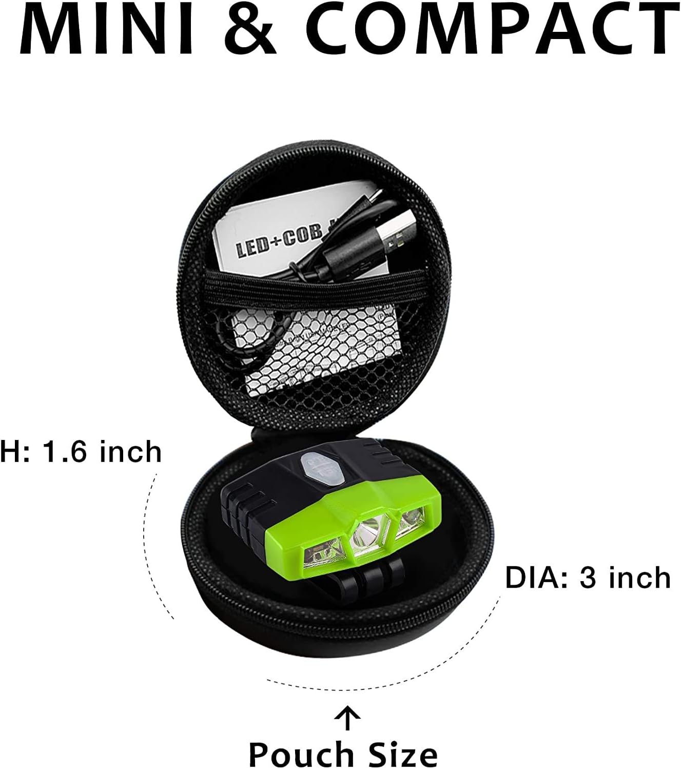 LHOTSE Ultra Bright Mini Hands Free Cree LED Clip on Cap Light - Rechargeable Waterproof Hat Light Flashlight Portable Headlamp for Fishing Camping Hand Work Baseball Caps - Image 6