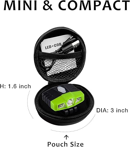 Miniatura 6 de LHOTSE Mini manos libres Cree LED ultra brillante con clip en la tapa de la luz  Linterna recargable impermeable linterna portátil para pesca,