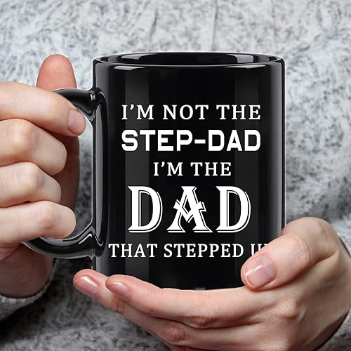 Miniatura 9 de WENSSY Regalos para padrastro, taza con texto en inglés "I Not The Stepdad The Dad That Stepped Up", regalo de cumpleaños para padrastro padrastro