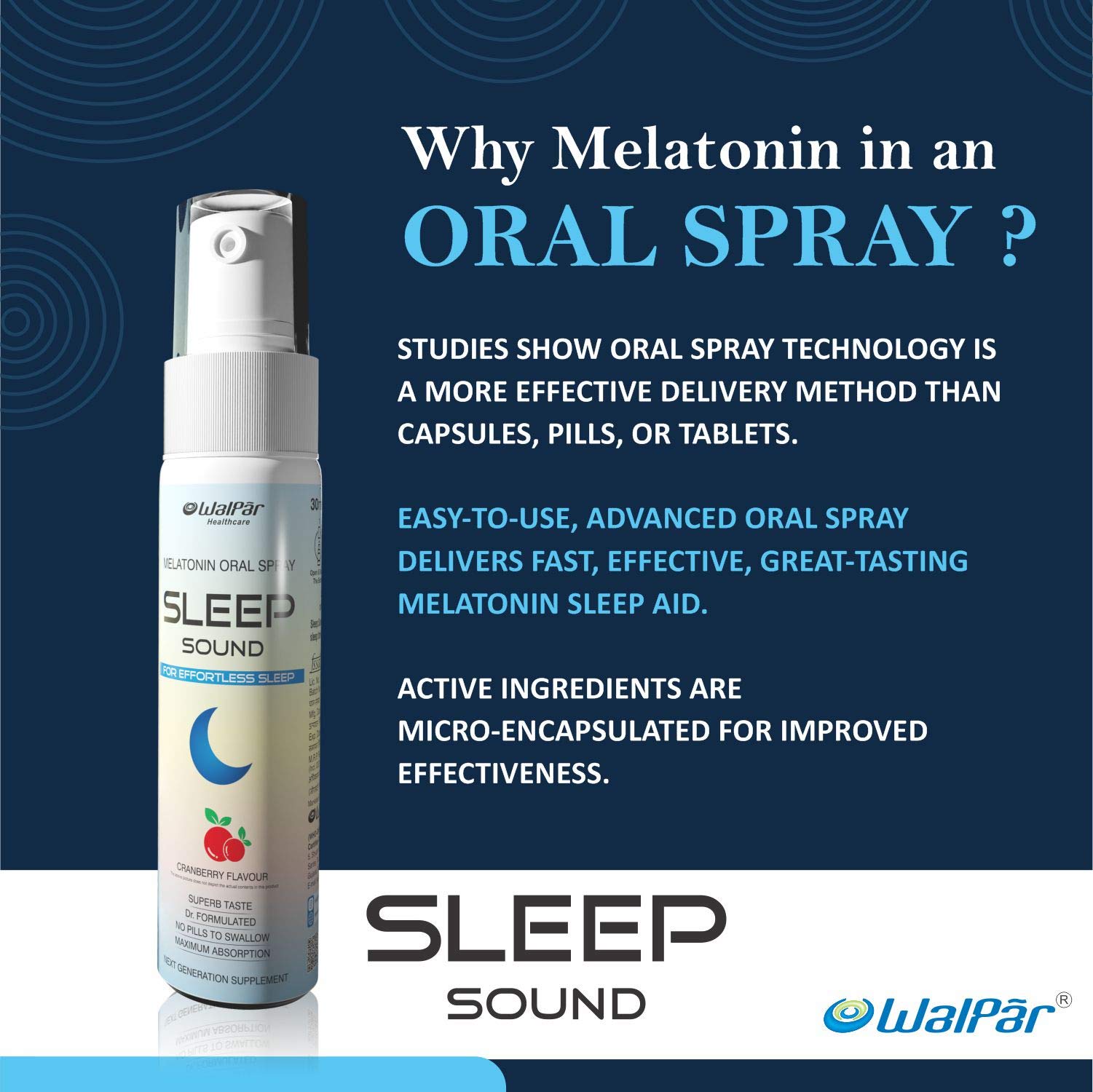 WALPAR Sound Sleep Melatonin Oral Spray for effortless sleep Cranberry Flavour 30 ml - PACK OF 2 — Amazon image 7