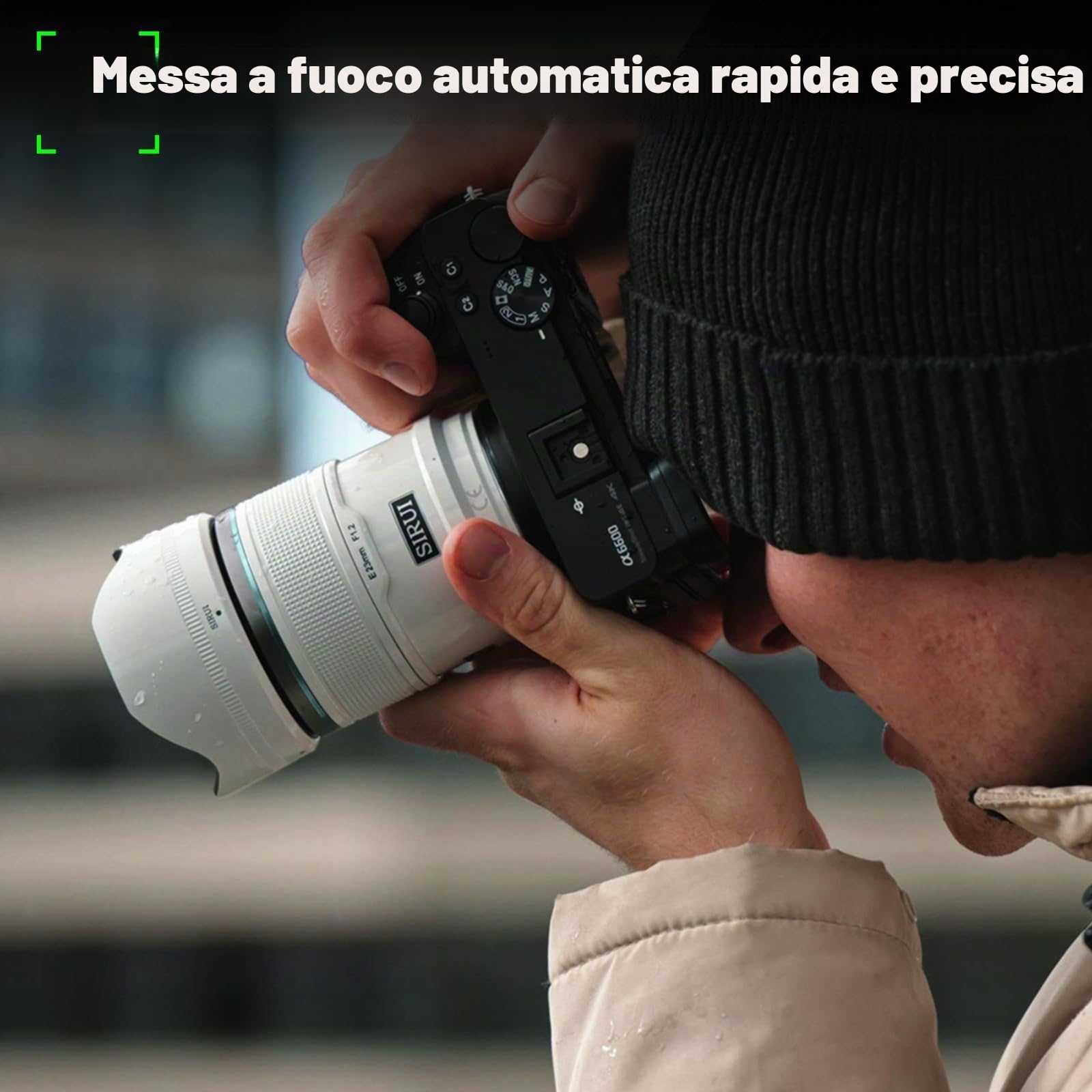 SIRUI Sniper Set Obiettivi Grandangolo Autofocus APS-C 23mm, 33mm, 56mm F1.2 per A5, A6, FX30, ZV-E10 (Attacco E, Bianco)