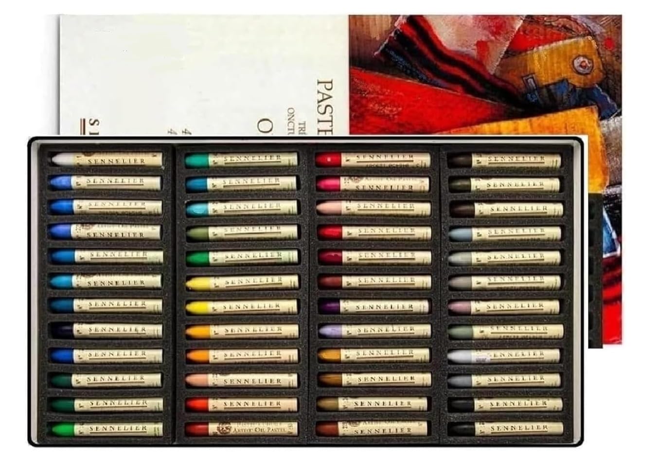 Sennelier Pastels à Huile 48 Couleurs (France) et 1 Cartes Postales