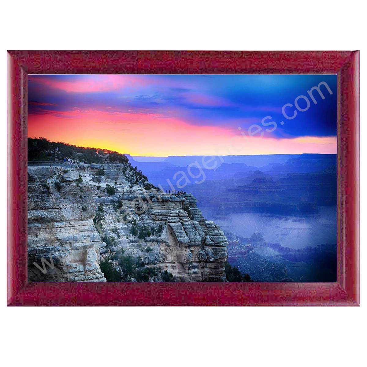 Buy Natural Photo Lamination and Synthetic Wood Frame Without Glass A4 Size (12" X 8") 16