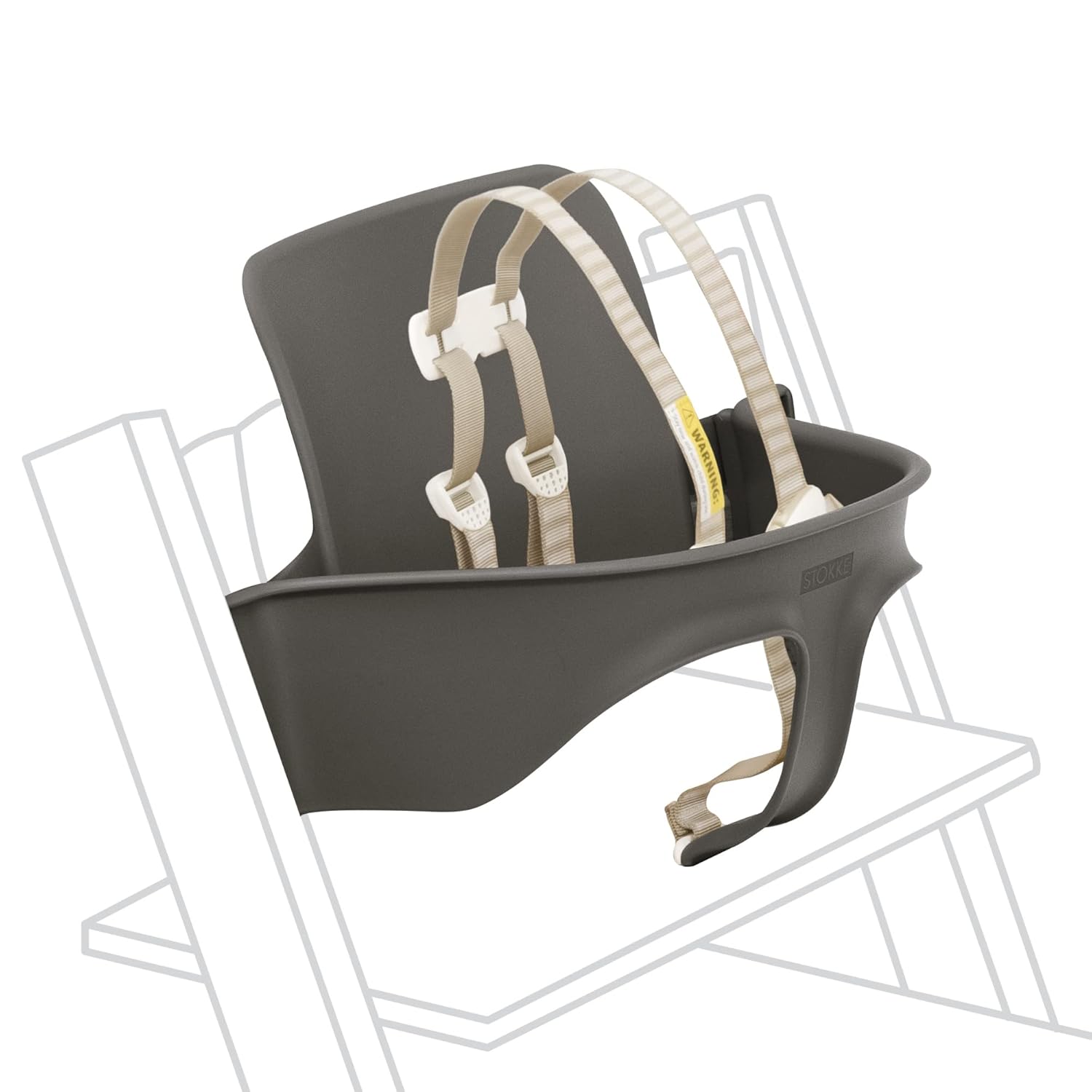Tripp Trapp Baby Set from Stokke, Hazy Grey Convert The Tripp Trapp Chair into