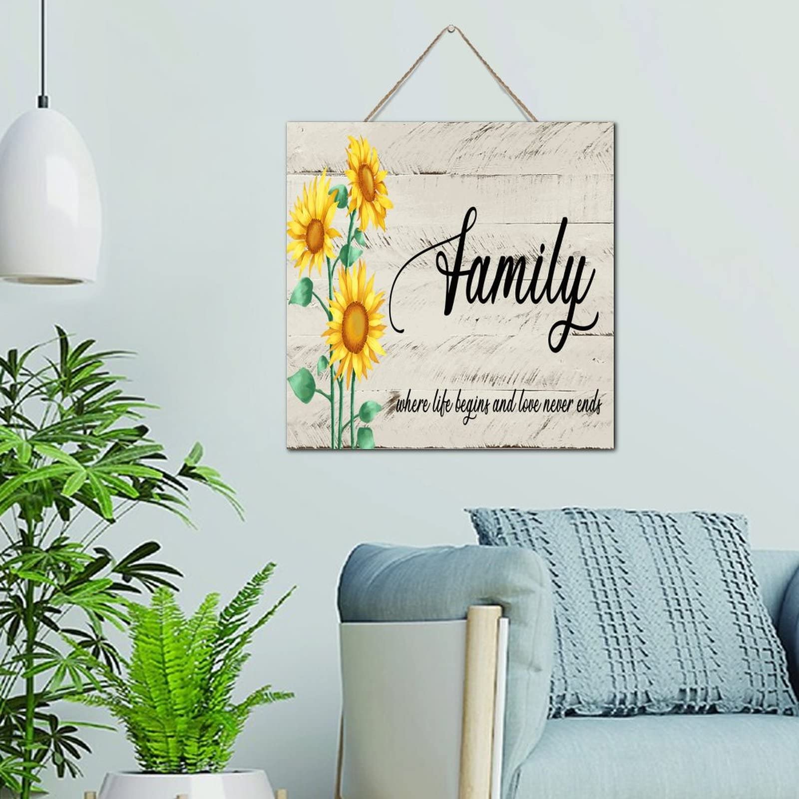 Plaque murale amusante en bois pour une maison accueillante et joyeuse