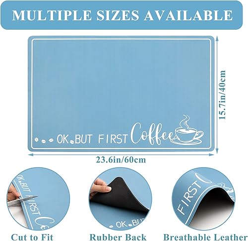 Miniatura 4 de Tapete de secado de platos de Navidad para árbol de Navidad, protector absorbente de mostrador, tapete de café de bosque de gnomos, almohadillas de