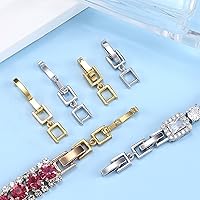 Vista 3 de 6 extensores de pulsera, cierres de joyería plegables para collar, extensión de correa de reloj para joyería, pulsera, collar, tobilleras, oro