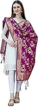 DEVANGI Women's Woven Banarasi Silk Dupatta/Chunni, Width 1 Meter, Length 2.5 Meter
