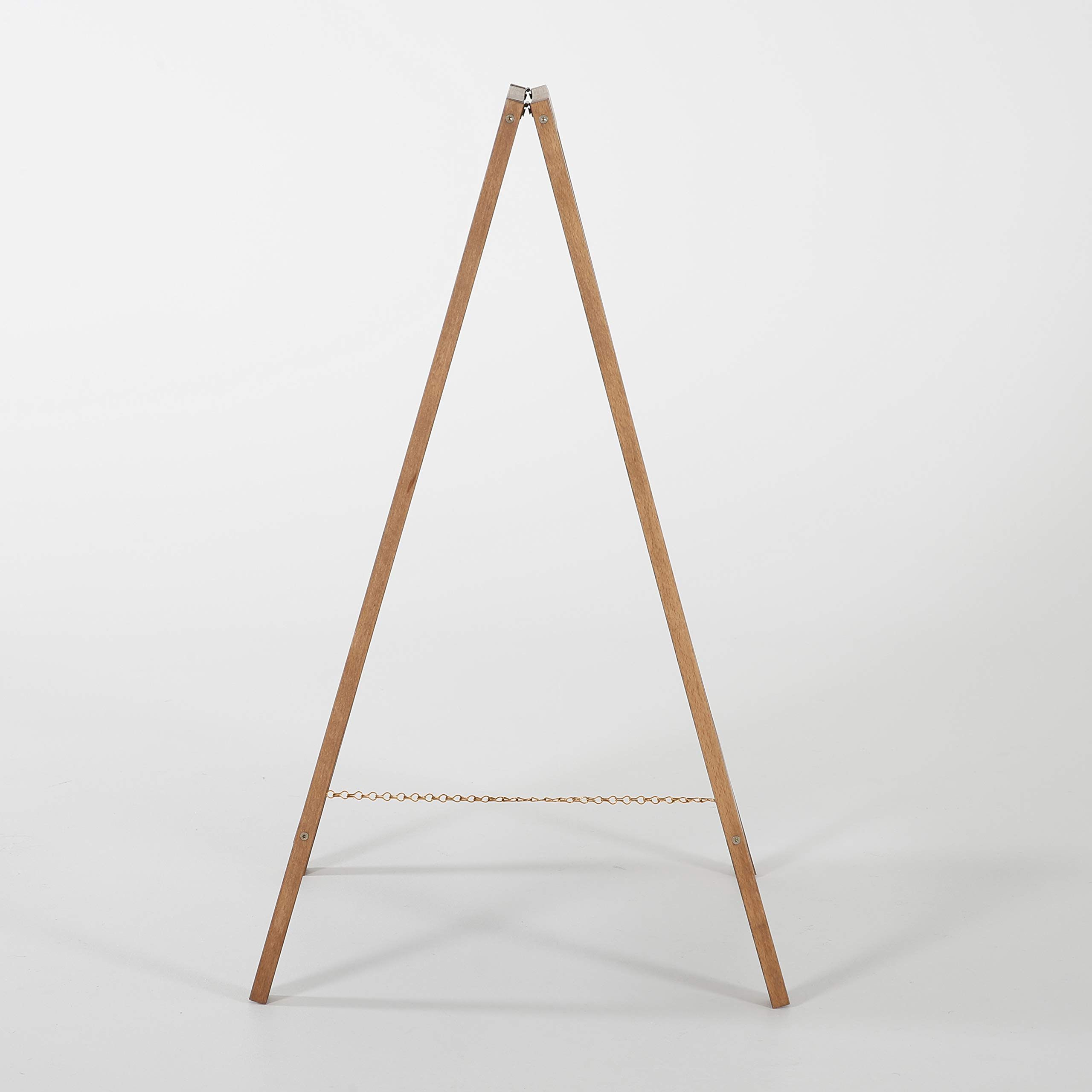 Lavagna con cavalletto in legno 540 x 950 mm resistente alle intemperie | lavagna ristorante magnetica | bacheche per esterno in legno di faggio scuro | lavagna grande
