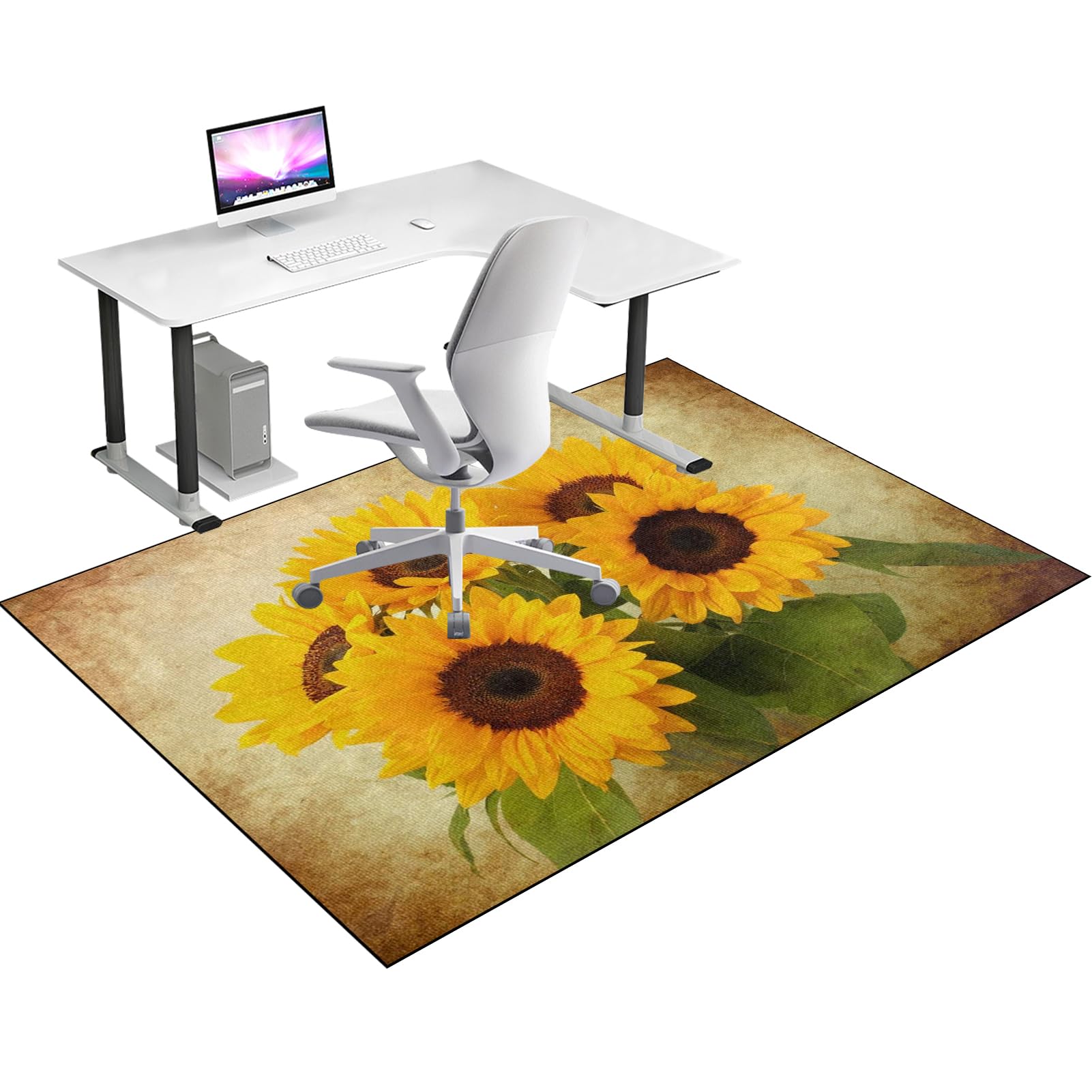 Qesjodfu A-217 Office Chair Mat For Carpeted Floor, Gaming Chair Mat For Hardwood Floor, Floor Protector For Carpets And Hard Floor, 140 X 180 Cm Office Chair Mats, Desk Carpet Protector Chair Mat For Easy Glide