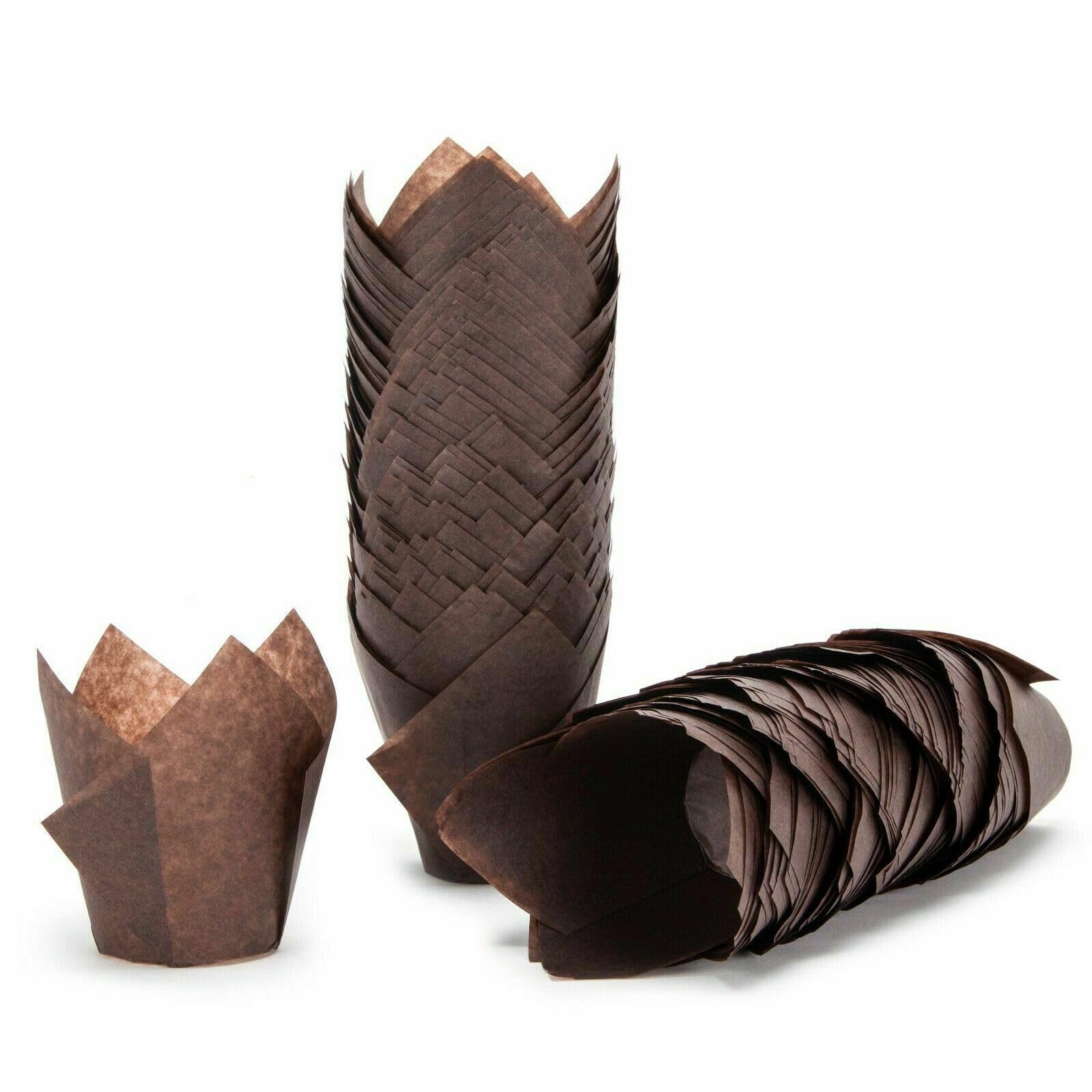 Bakery direct 3 x 200 étuis à muffins marron chocolat tulipes café boutiques à muffins Bakery direct Ltd