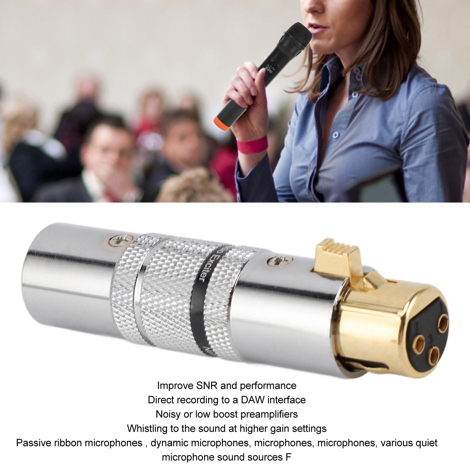 Klark Teknik Mic Booster CT 1 Amplificador de Micrófono Dinámico Compacto con Preamplificador, bajo Ruido, Calidad de Sonido Superior, Fácil de Conectar, para Micrófonos de Banda