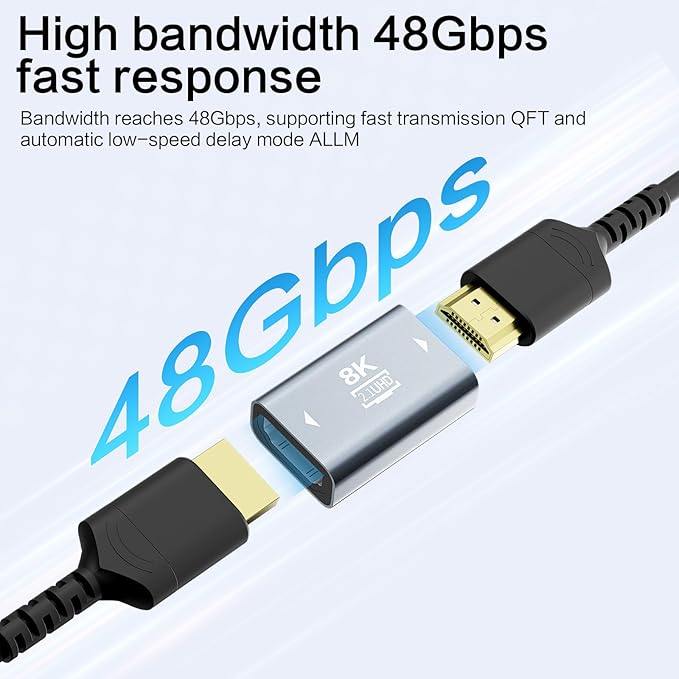 Adaptador HDMI a HDMI 8K 4 Pack, Hembra a Hembra, 8K@60Hz, HDMI 2.1 miniatura 3