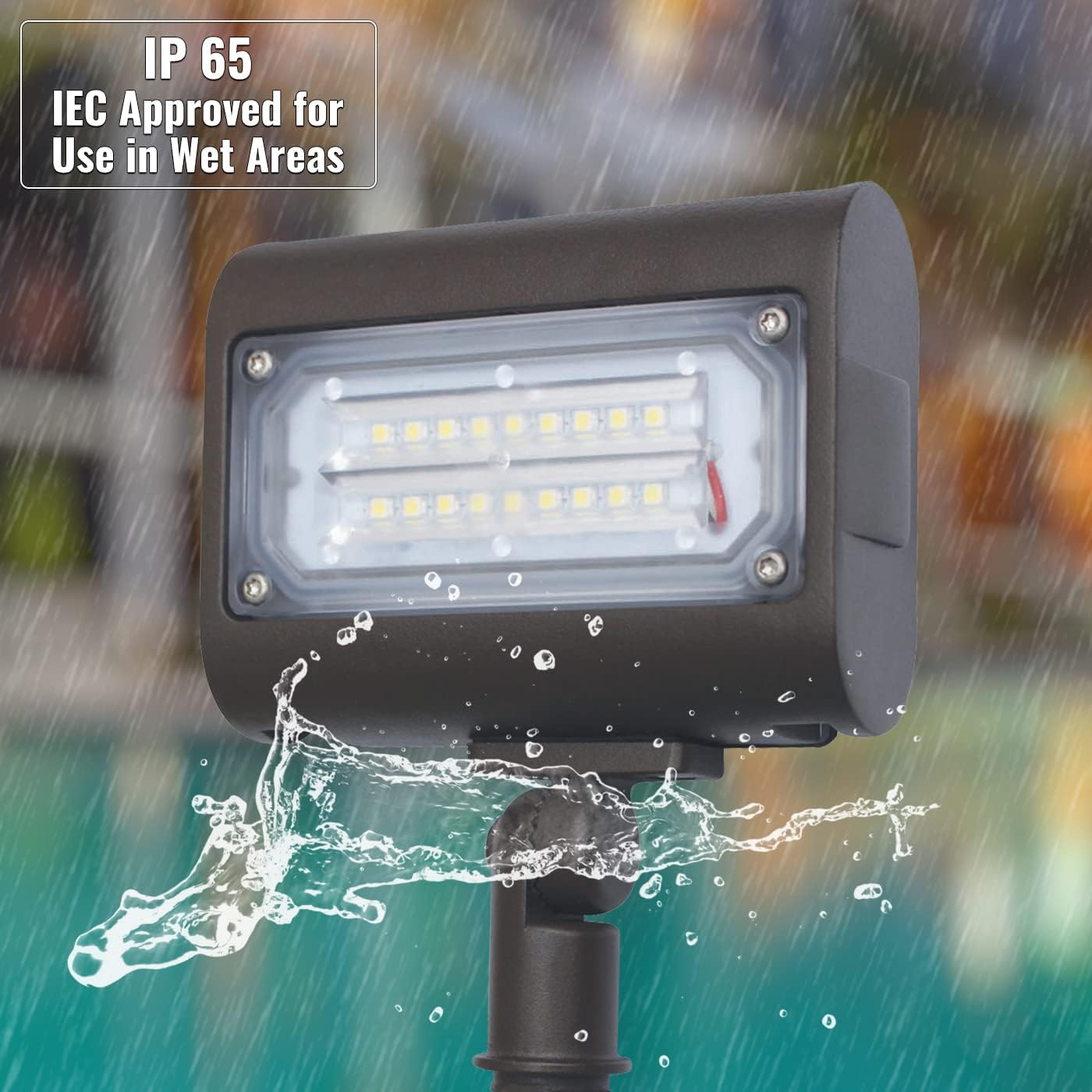 Straits LED Landscape Flood Security Light | 1663LM (15W) | 5000K Knuckle Mount Outdoor Light | Alternative to 50W Metal Halide | 5 Yr Warranty