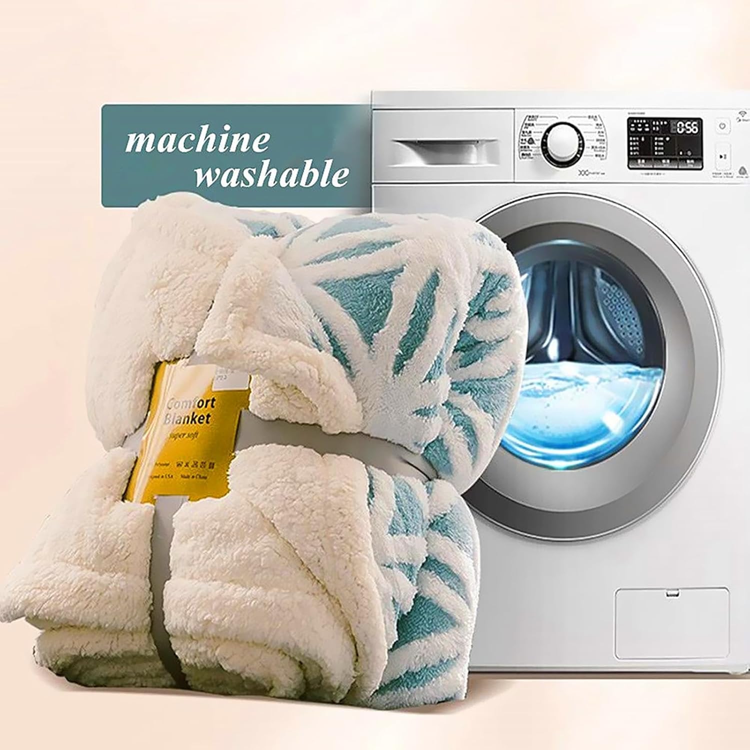 UKELER Flannel Sherpa Throw 60'' x 50''- Owl Printed Soft Plush Flannel Blanket Throws for Bed/Couch/Sofa/Office/Camping - Image 8