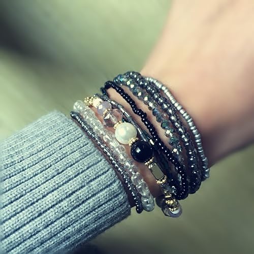 Miniatura 4 de MengPa Pulseras de cuentas para mujer, pulseras de cuentas bohemias de moda, paquete de joyas de amistad