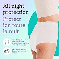 Vista 2 de Because Overnight Absorbency Pull Ups - Ropa interior desechable para incontinencia para adultos, calzoncillos nocturnos extra absorbentes