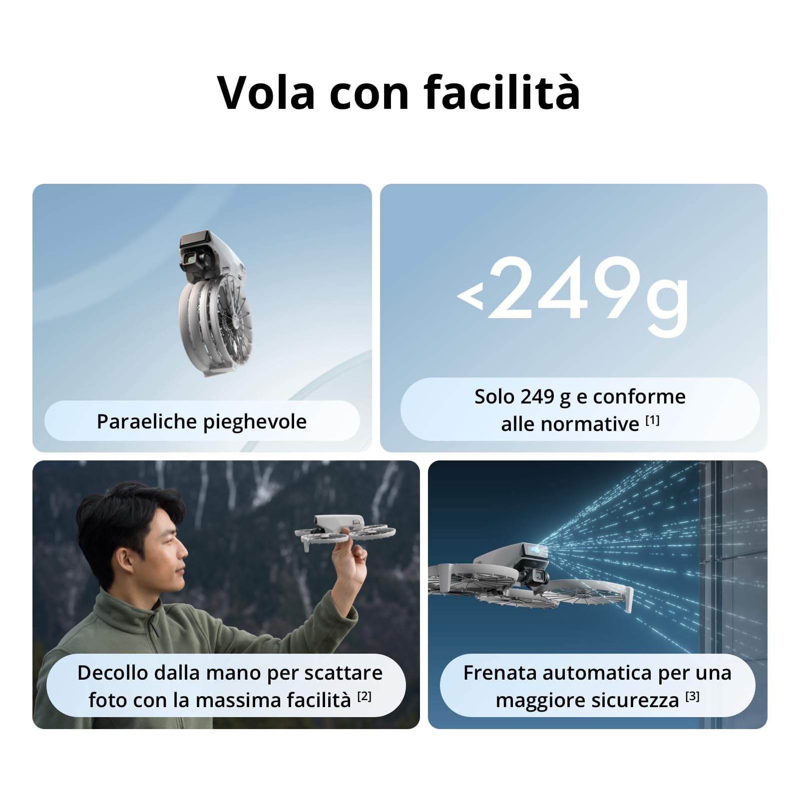 DJI Flip Combo Due batterie senza radiocomando con schermo, drone con fotocamera UHD 4K per adulti, decollo dal palmo della mano, ritorno automatico, volo intelligente, due batterie
