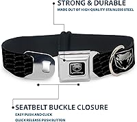 Vista 4 de Buckle-Down Collar de perro con hebilla para cinturón de seguridad, Dodge Viper REPEAT con texto, 1 pulgada de ancho, se adapta a cuello de 15 a 26