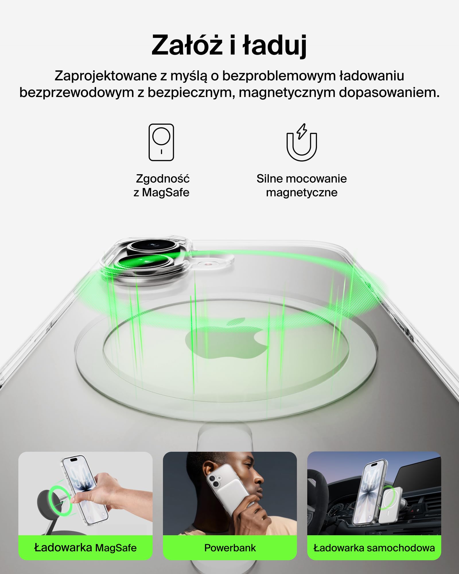 Belkin SheerForce Clear Zgodne z MagSafe Etui na Telefon iPhone 17, Niskoprofilowe z Powłoką Zapewniającą Odporność na Zarysowania – Magnetyczne i Odporne na Uderzenia Etui – Przezroczyste