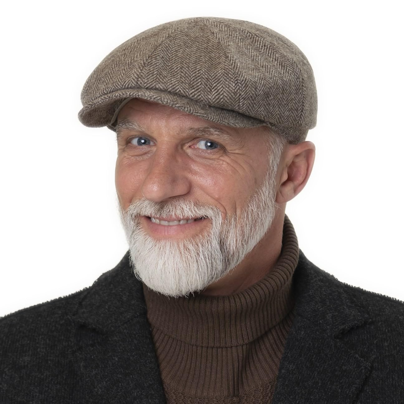 Stetson Hatteras Undyed Wool Flat Cap Men Beige-Brown 6 3/4-6 7/8