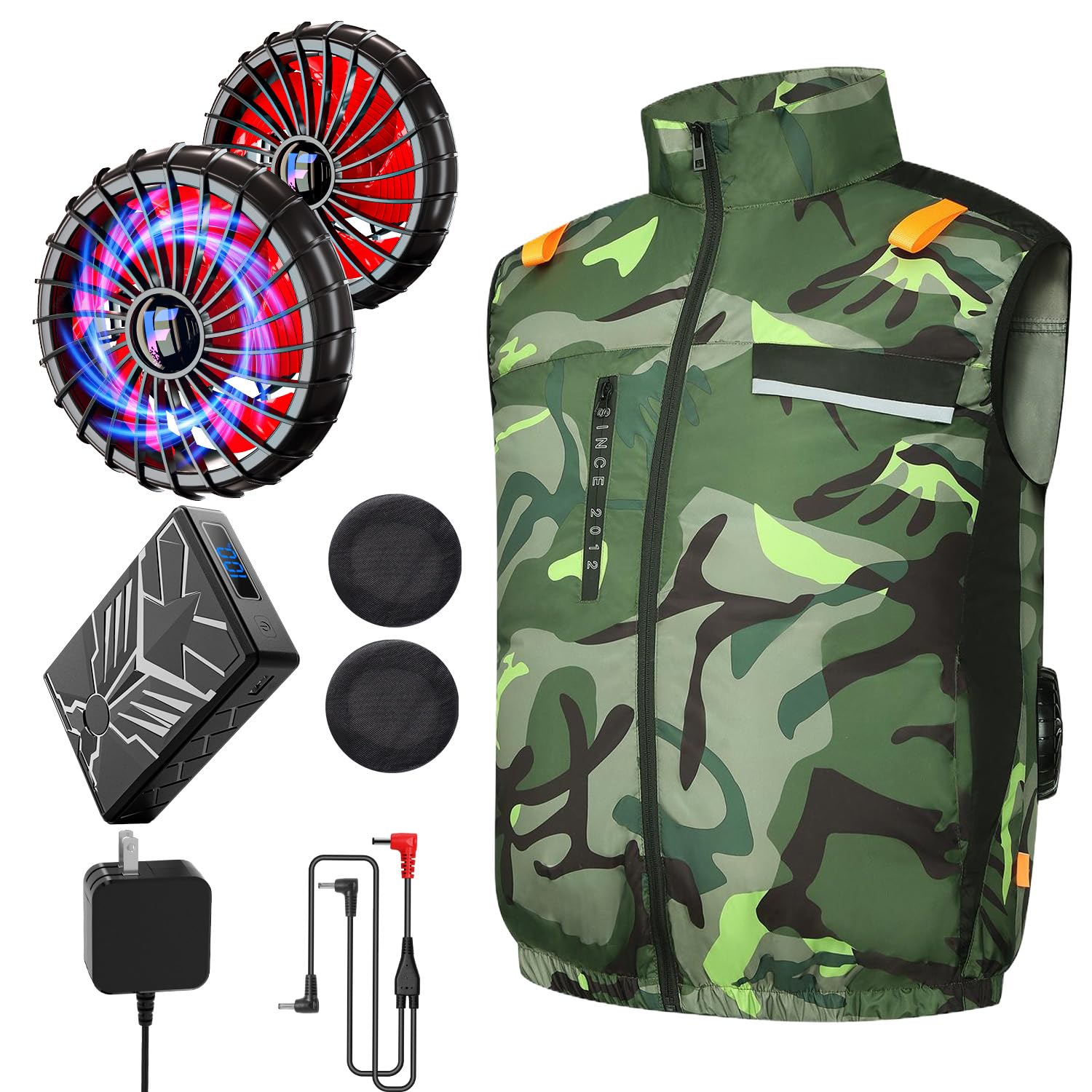 Amazon.co.jp: 空調マン 50V超高出力 空調作業服 夏用 ファン付き