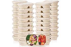 Yesland Compostable Meal Prep Containers with Lids