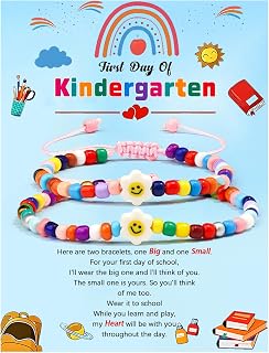 Back to School Gifts for Mommy Mom and Daughter First Day of School Bracelets Set