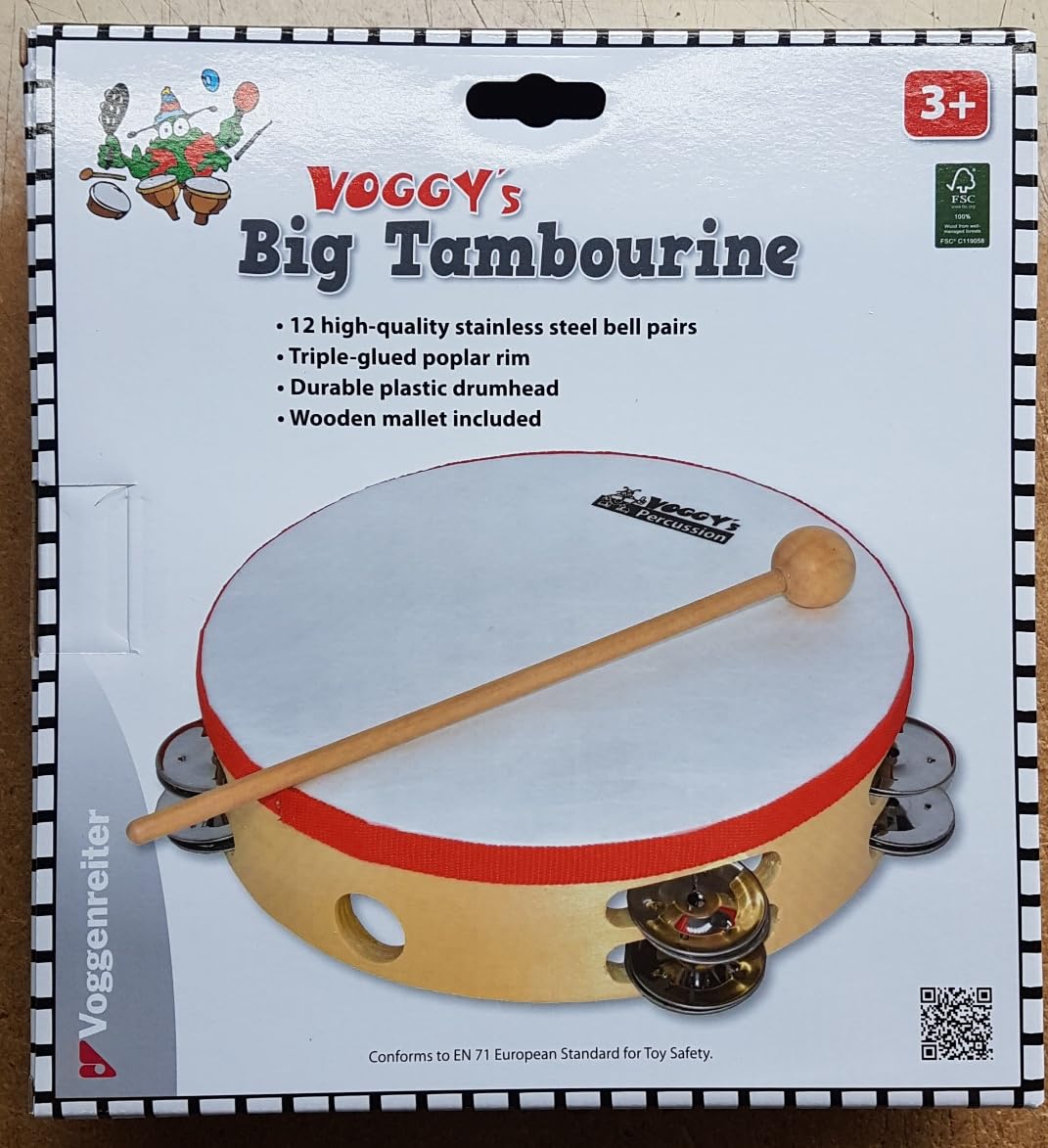 Amazon.com: Voggenreiter Voggy'S Tambourine, Multi-Color, Big 1061
