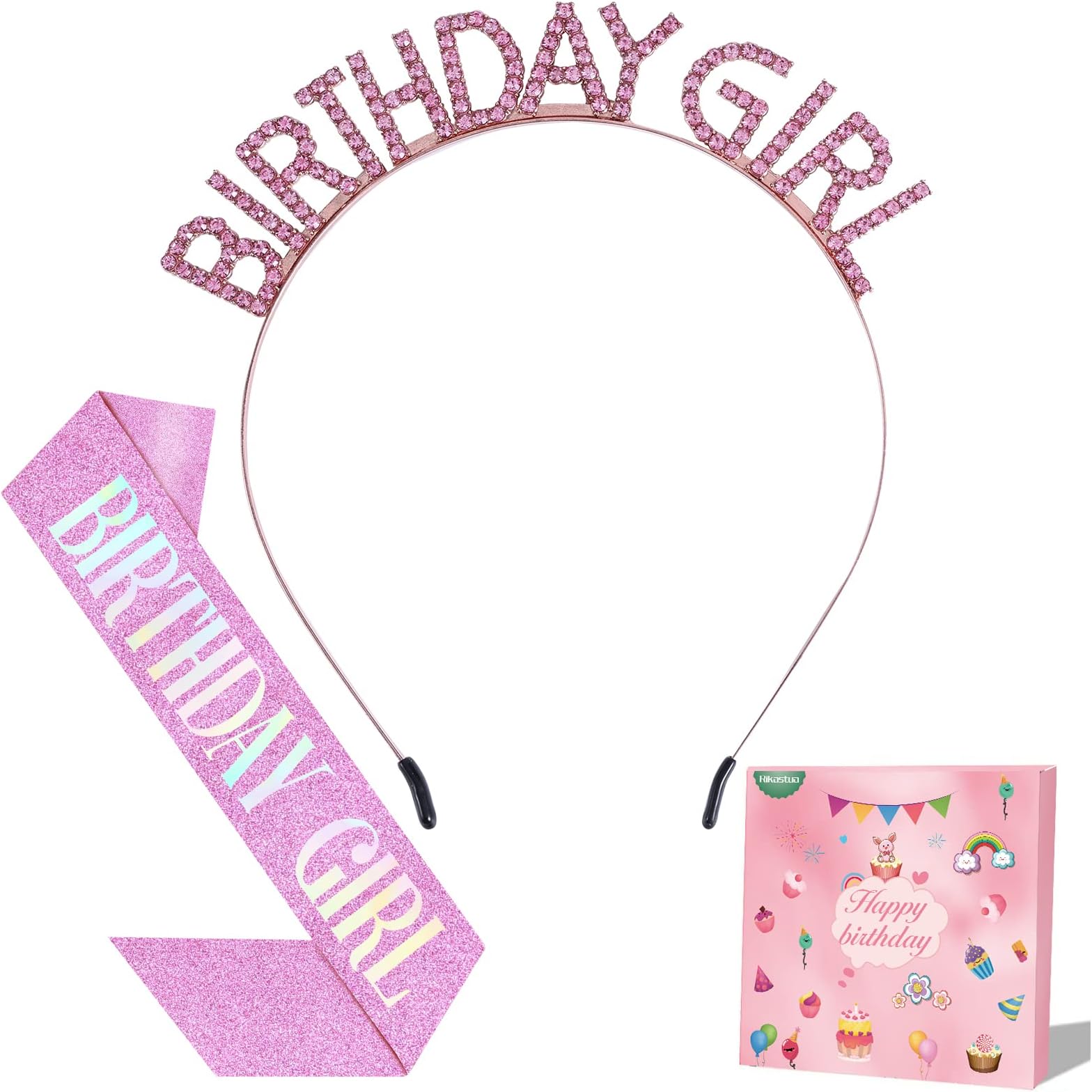 Birthday Princess Crown & Birthday Sash, Birthday Girl