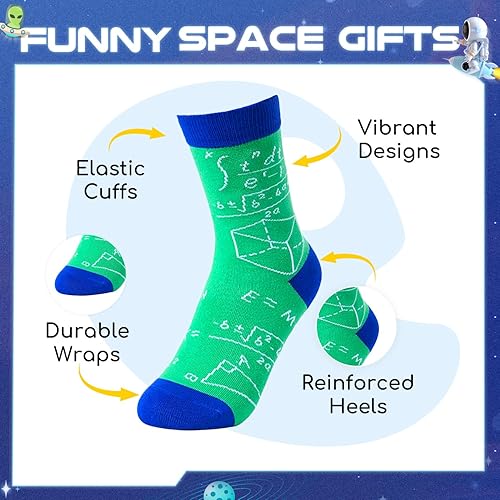 Miniatura 2 de HAPPYPOP Gifts Kids - Space Socks, Astronaut Planet Math Socks, Astronomy Gifts for Boys