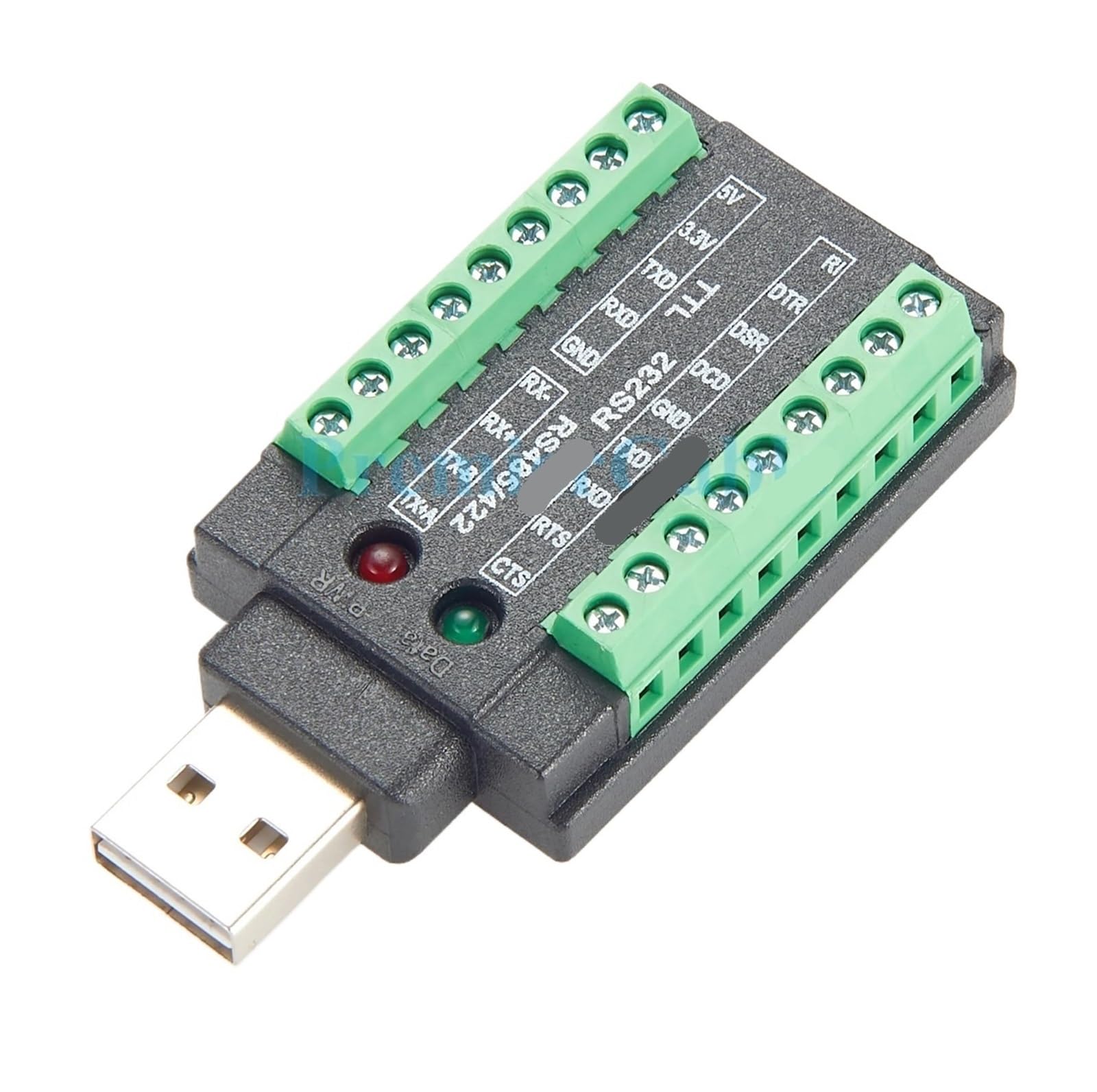 Convertidor Serie Industrial 4 en 1 USB a RS232 RS485 RS422 TTL con Chip FT232RNL USB 2,0 A A Adaptador de Bloque de terminales