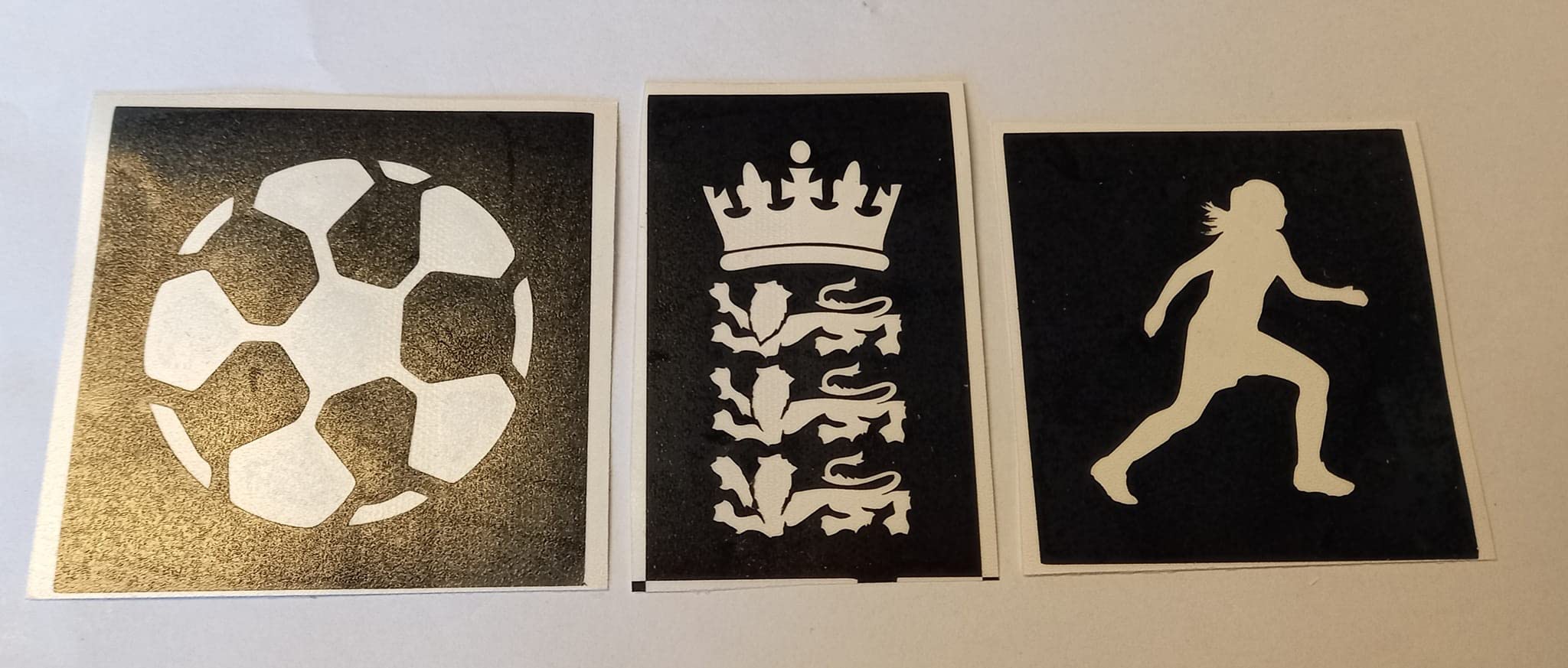Womens England Football stencils for glitter tattoos / airbrush / many other uses World Cup Lions lioness - Image 2
