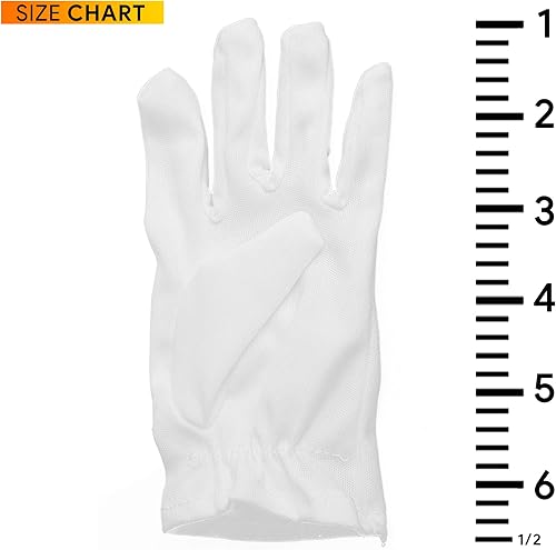 Miniatura 4 de Skeleteen Guantes blancos para disfraz de niño, juego de guantes de muñeca formales para niños y niñas