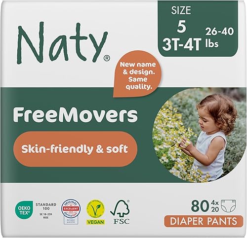 Eco by Naty Pull Ups - Pantalones de entrenamiento hipoalergénicos y sin químicos, altamente absorbentes y respetuosos con el medio ambiente para