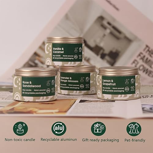 Miniatura 3 de Velas perfumadas de Navidad para mujeres, velas de Navidad y decoración para el hogar, juego de velas de soja para regalo de inauguración de la