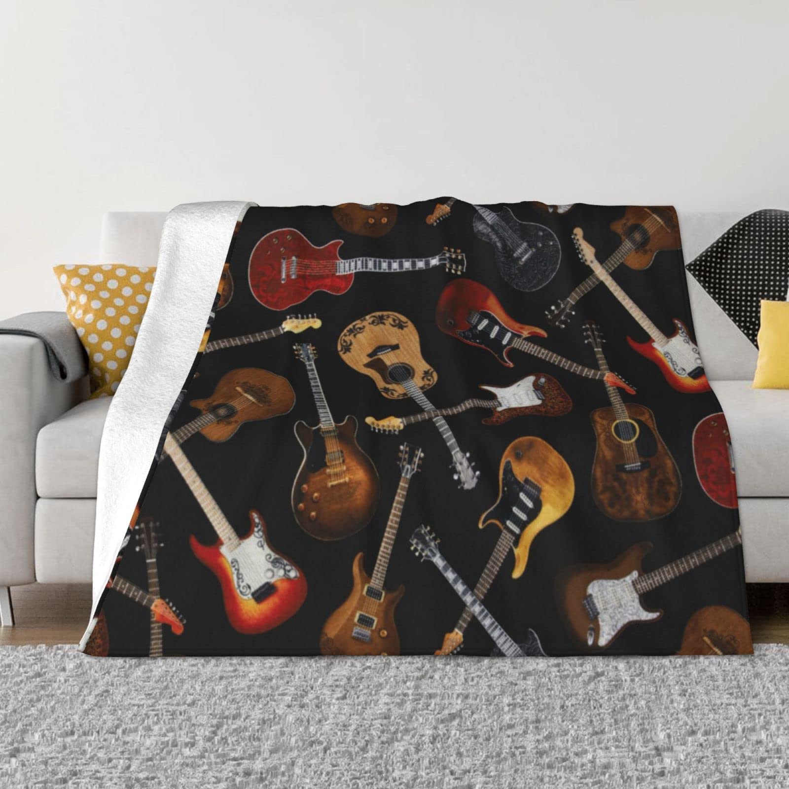 Couverture flanelle 127x101 cm plaid doux et léger lit canapé