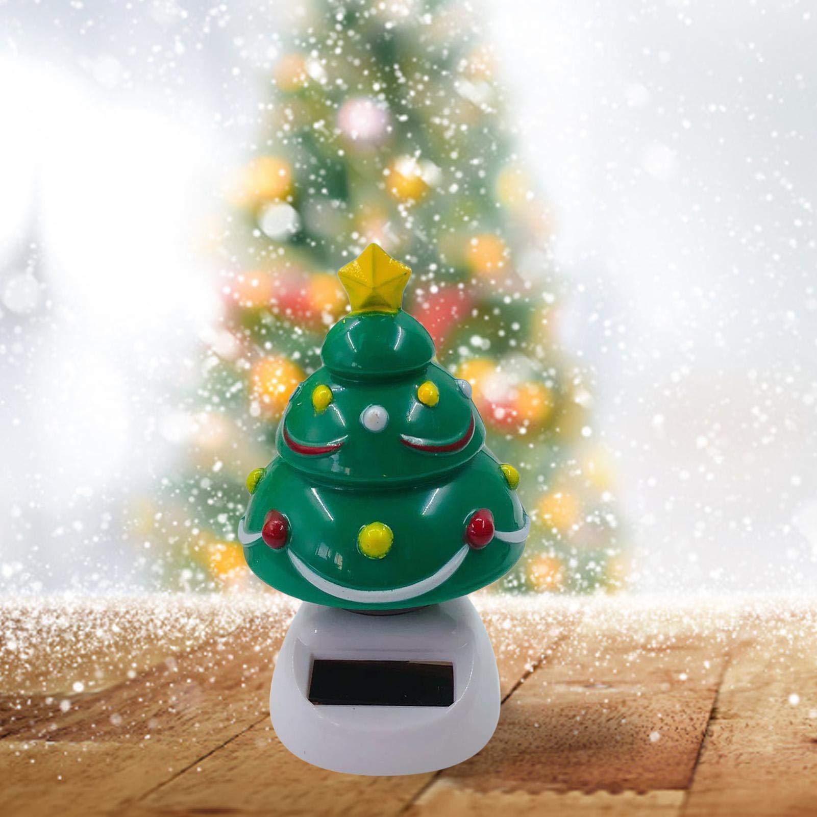 Figurines De Tableau De Bord Solaire De Noël,jouet De Danse à énergie Solaire De Noël | Figurines D'arbre De Noël à Oscillation Solaire | Jouet à Pompon Oscillant Pour Décoration De Voiture