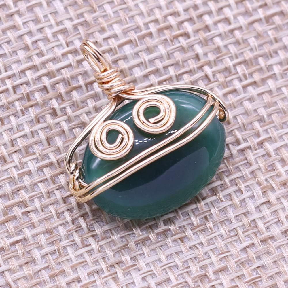 10Pcs Natural Agate Pendants, Crystal Stone Pendant Healing Chakra Reiki Gemstone Pendants Charms for DIY Bracelet Necklace Earrings Jewelry Making (Random Color) - Image 3