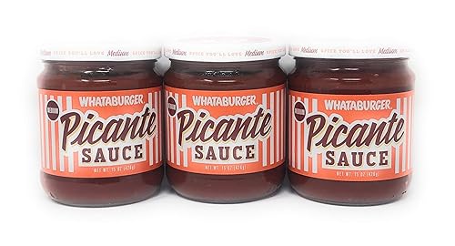 whataburger Salsa Picante Salsa 16oz tarro de vidrio 3unidades