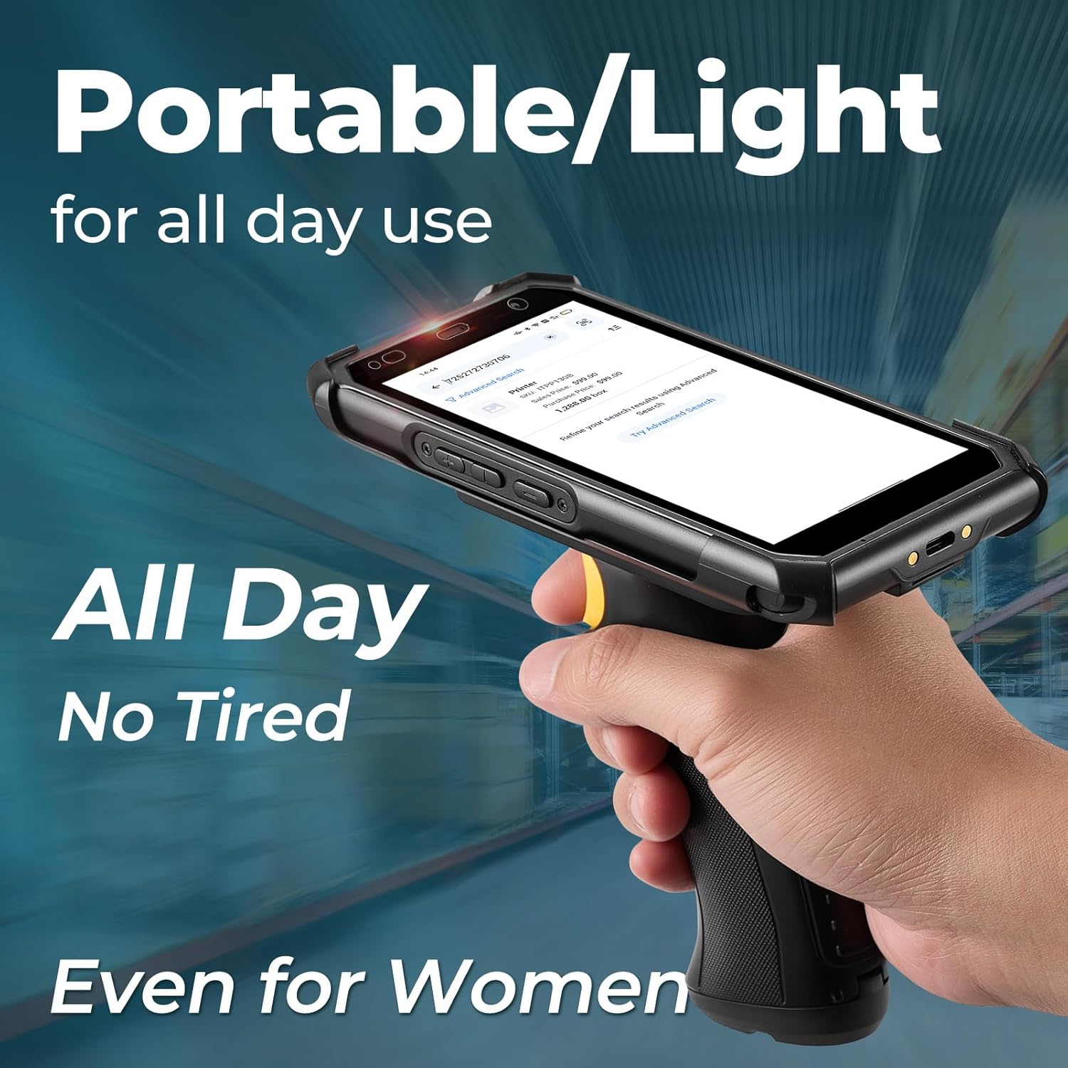 SVANTTO Android 13 Barcode Scanner with Pistol Grip, 1D/2D/QR Bar Code Scan Engine, 4+64GB, Bluetooth 5.1, Wi-Fi 6, 4G LTE, NFC, 5000mAh Big Battery 5.5" Handheld Rugged PDA Scanner for WMS Management